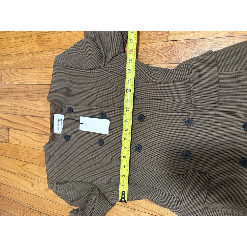 Babaton Aritzia NWT Skyrise Double Breasted Blazer Dress in Brown Kyle Check 4 - Picture 8 of 9